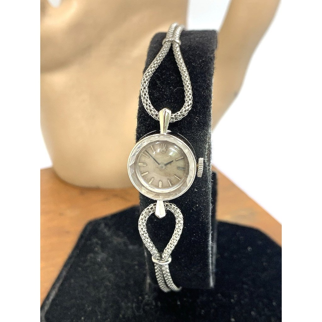 Rolex Womens Watch Vintage 9690 Cocktail 14k Gold Case Mechanical 1400 Petite